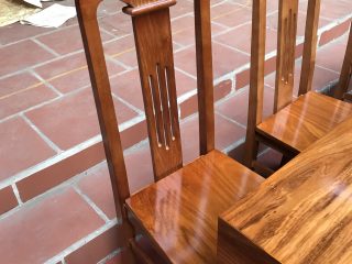 Thiết kế ghế xẻ quạt gỗ hương đá