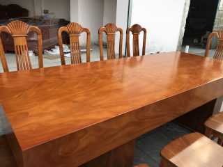 mẫu bàn ăn đóng hộp gỗ xoan đào