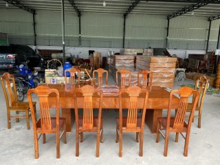 Mẫu bàn ăn đóng hộp 10 ghế bền đẹp