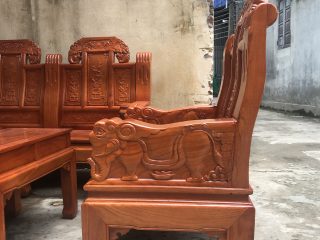 ghế đơn chương voi gỗ gõ đỏ