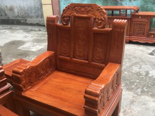 Ghế đơn tay đặc gỗ gõ đỏ