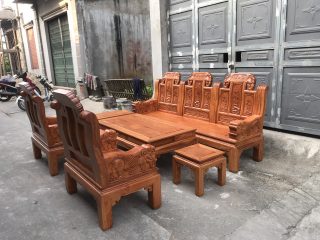 bàn ghế Âu Á chương voi tay voi nguyên khối