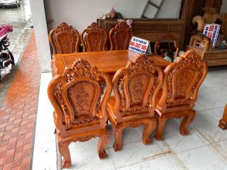 bàn ghế ăn gỗ hương đá cao cấp