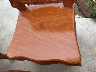 mặt ghế gỗ gõ đỏ