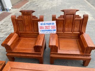 ghế đơn Âu Á gỗ hương đá