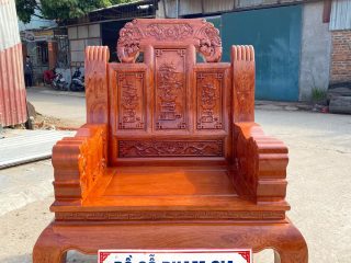 Ghế Âu Á chương voi gỗ hương đá
