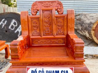 Ghế ÂU Á gỗ hương đá đục tay tinh xảo