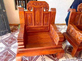 ghế đơn gỗ hương đá cao cấp