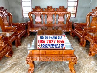 Bàn ghế minh quốc nghê 3 đầu 10 món