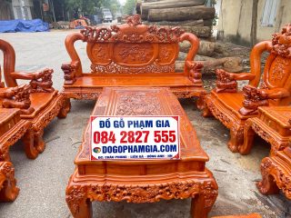bàn ghế nghê đỉnh gỗ hương đá