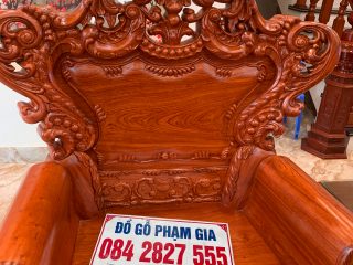 Ghế đơn gỗ hương đá phong cách hoàng gia