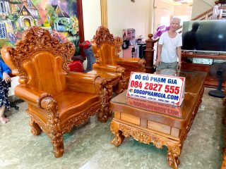 ghế hoàng gia gỗ gõ đỏ