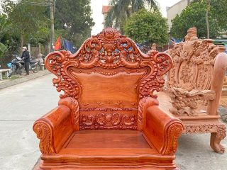 ghế gỗ hương đá phong cách hoàng gia