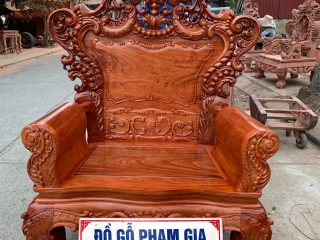 ghế gỗ hương đá phong cách hoàng gia