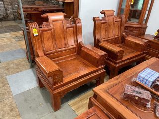 ghế đơn âu á gỗ hương đá