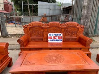 bàn ghế khổng tử gỗ hương đá đục tay