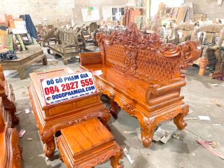 ghế gỗ hương đá phong cách hoàng gia