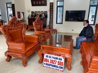 ghế gỗ hương đá phong cách hoàng gia