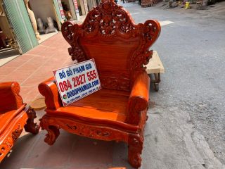 ghế đơn hoàng gia gỗ hương đá