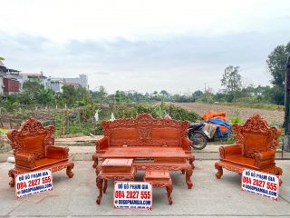 bàn ghế hoàng gia gỗ hương đá