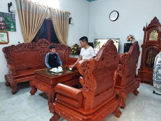 ghế gố hương đá phong cách hoàng gia