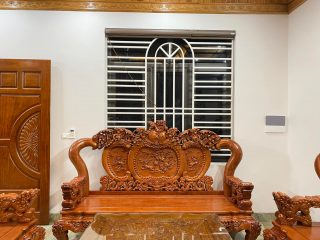 Ghế dài minh quốc gỗ hương đá