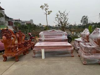 bàn ghế minh quốc gỗ hương đá 10 món