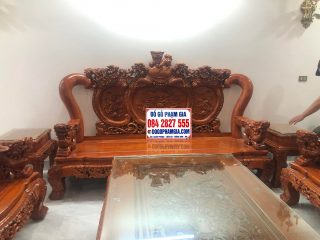 ghế dài mẫu minh quốc gỗ hương đá