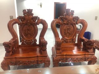 ghế đơn minh quốc nghê đỉnh 3 đầu