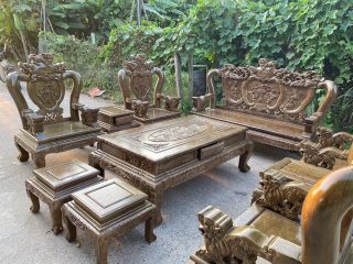 bộ bàn ghế minh quốc nghê đỉnh 10 món