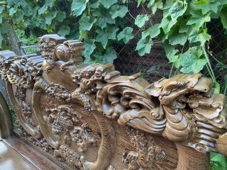 Ghế minh quốc nghế đỉnh phượng hóa vách đục tứ linh