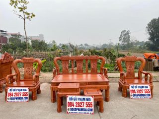 mẫu bàn ghế minh quốc triện gỗ hương đá