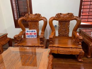 ghế đơn gỗ hương đá mẫu minh quốc voi chiến