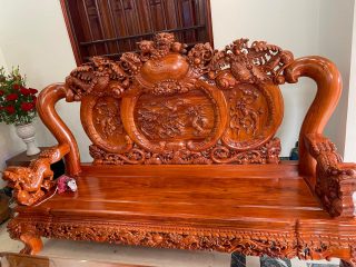 ghế dài nghê đỉnh phượng hóa sang trọng