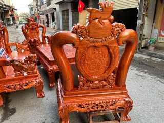 lưng ghế đục 2 mặt