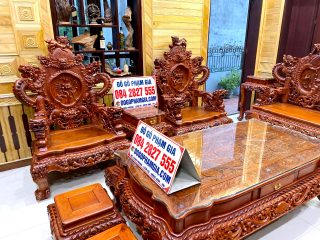 mẫu bàn ghế rồng đỉnh sang trọng