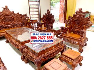 mẫu bàn ghế rồng khuỳnh nghê đỉnh cao cấp