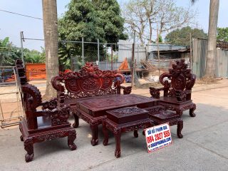 bàn ghế rổng đỉnh gỗ hương đỏ Nam Phi