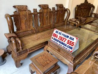 ghế dài mẫu tần thủy hoàng gỗ mun đuôi công