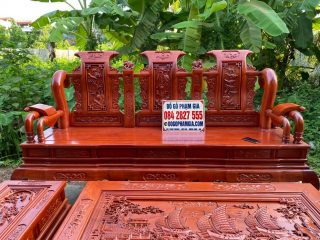 Bàn ghế tẩn thủy hoàng sơn Pu phủ bóng sang trọng