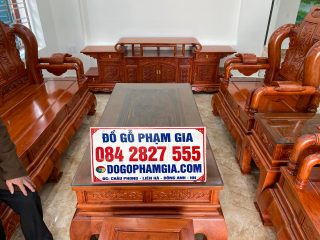 bàn ghế tần thủy hoàng gỗ hương đá cao cấp