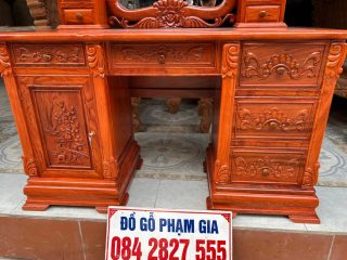 bàn phấn gỗ hương đá mẫu louis hoàng gia