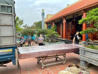 chiếu ngựa 1 tấm gỗ cẩm hồng cao cấp