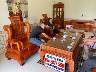 bàn ghế tần thủy hoàng gỗ hương đá