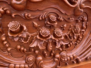 đầu giường gỗ gõ đỏ