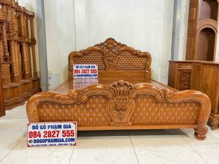 Giường ngủ 1m8x2m gỗ hương đá