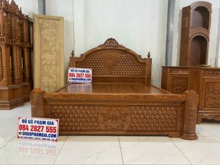 giường ngủ gỗ hương đá cao cấp