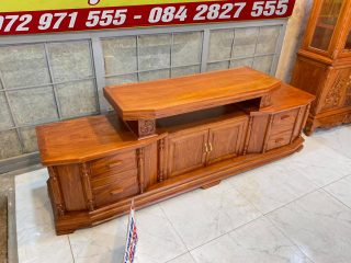 kệ tivi gỗ hương đá cao cấp lựa vân