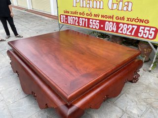 sập gỗ gụ phun màu giả hương