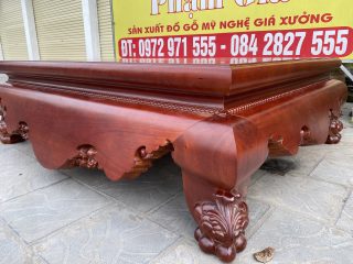 mẫu sập gụ 1m8x2m phun màu giả hương